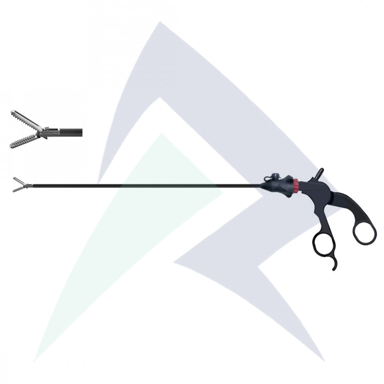 Fenestrated Grasping Forceps With Cross Serrations - 3 Piece Modular Reusable Full System